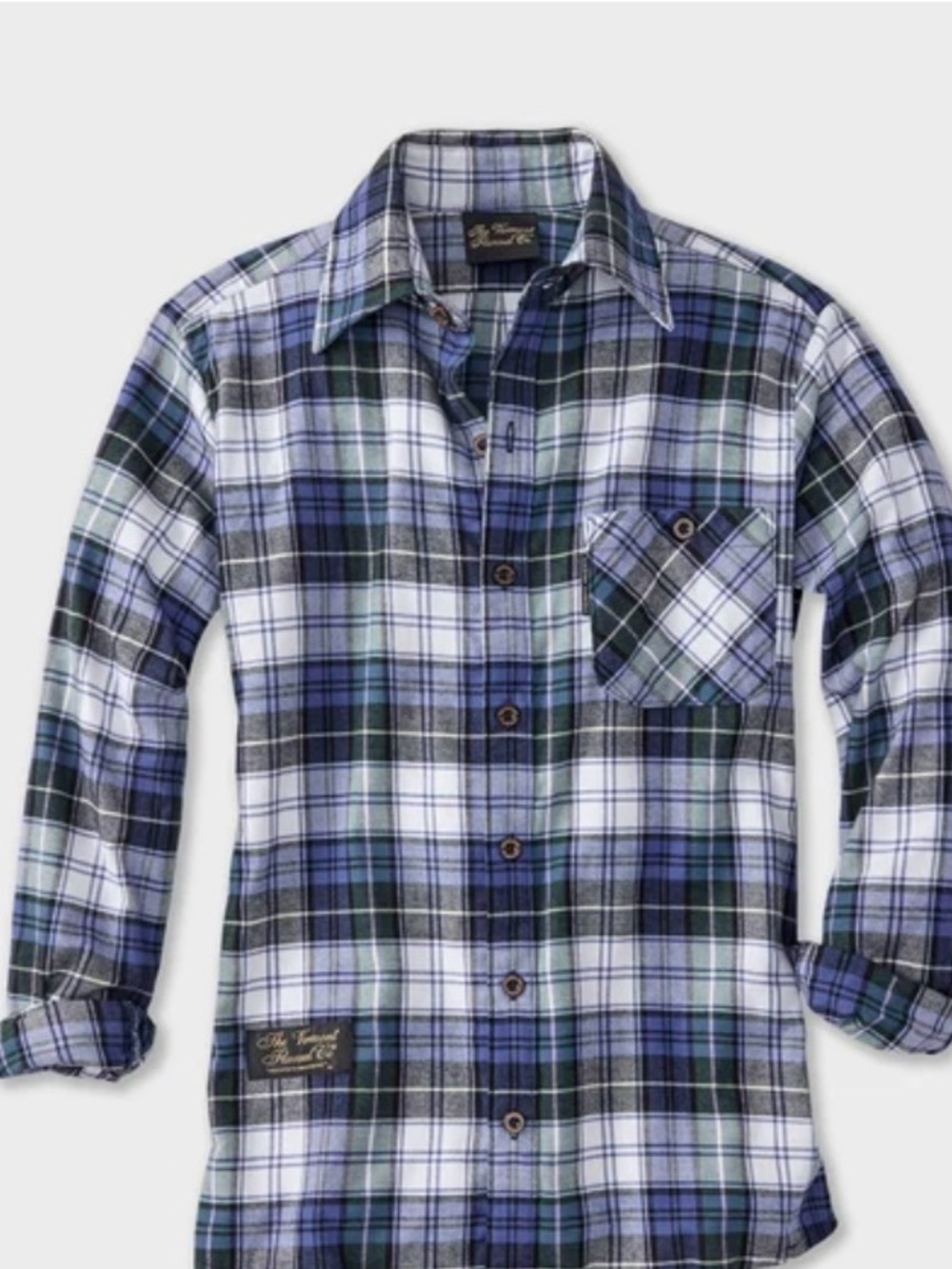 The Vermont Flannel Co. Organic Cotton Fitted plaid button down shirt